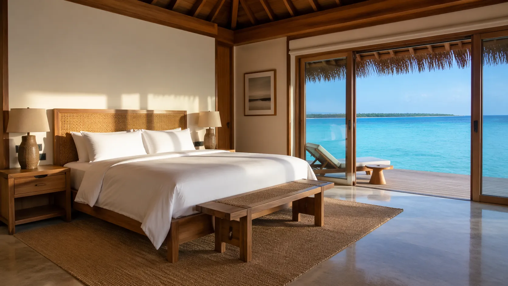 Boutique hotel, Maldives — 180-piece FF&E in teak and rattan by Ubud Atelier